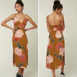 O'Neill Mallorie Gold Coast Floral Midi Dress XS